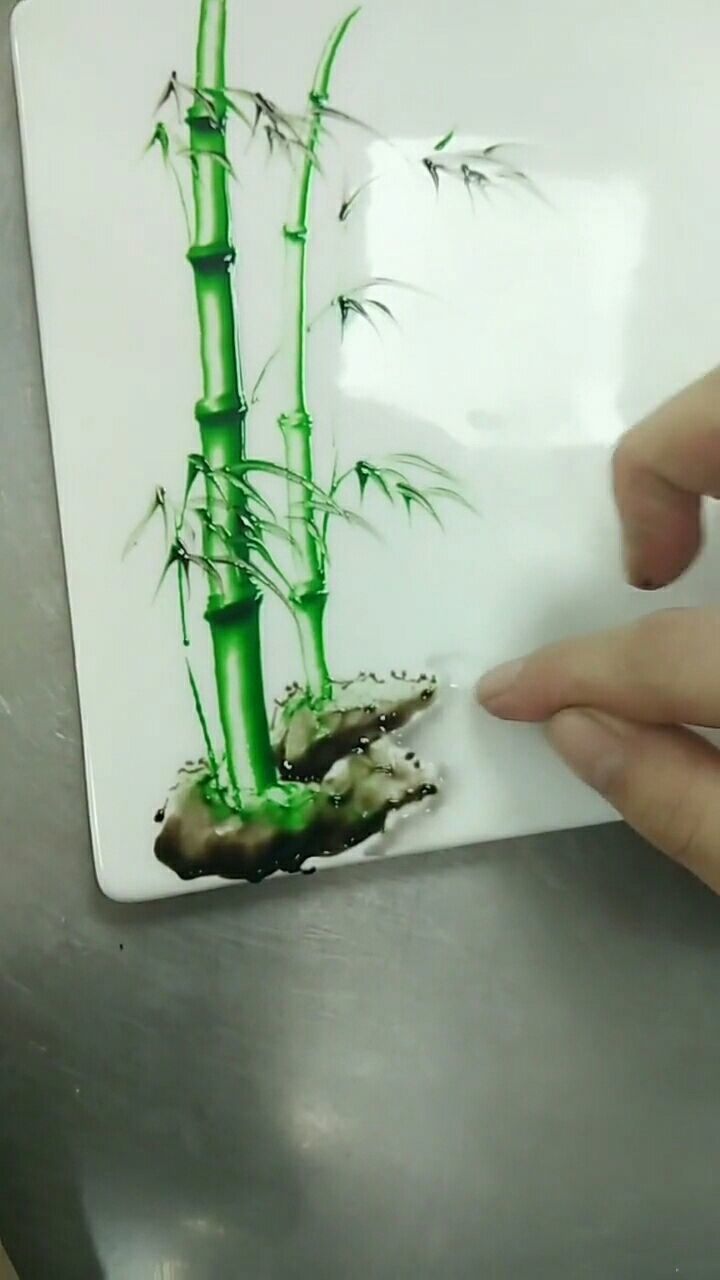 竹子的最快画法果酱画竹