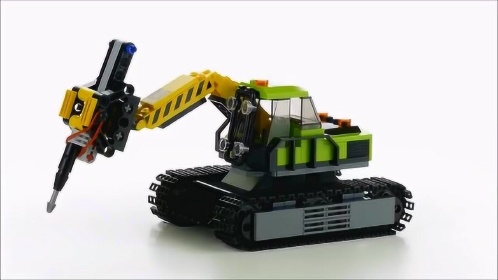 乐高之火山上的履带钻孔车