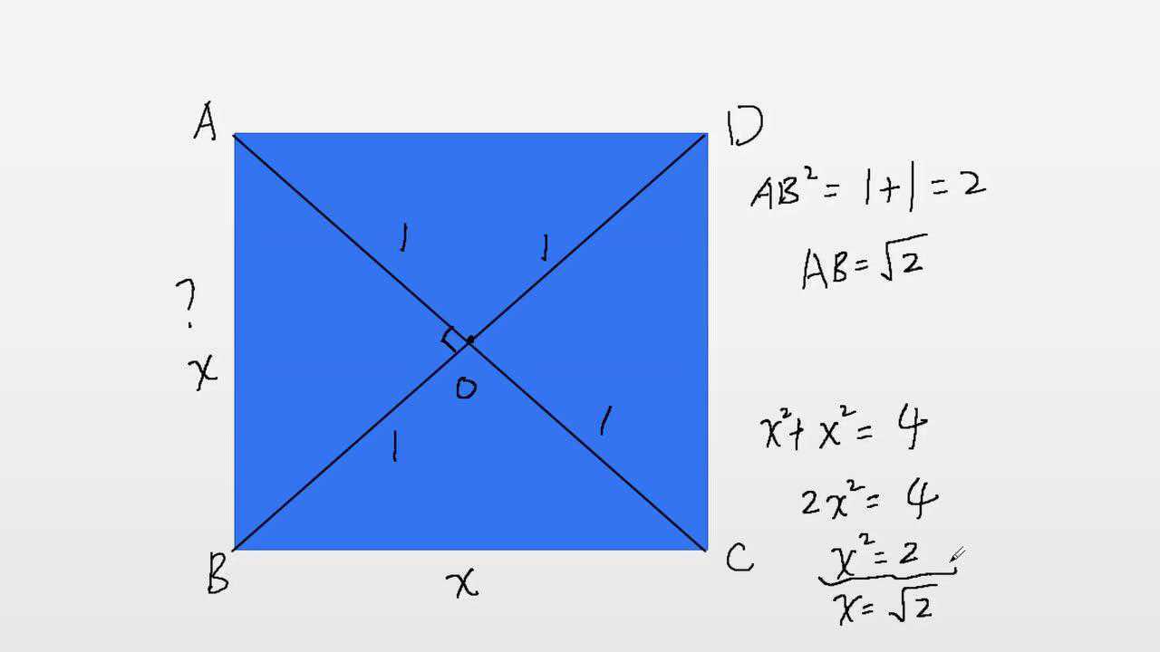 对角线长为2的正方形边长是多少,你会算吗