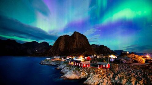 仙境挪威，这里的天空是彩色的