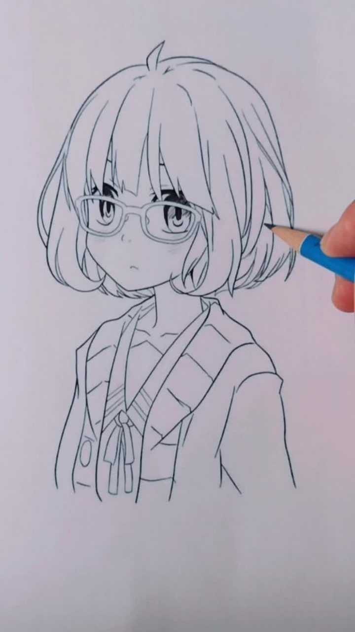 速写作品可爱的女生