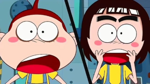 阿优之神奇萝卜:阿u不小心用萝卜打中了阿美.