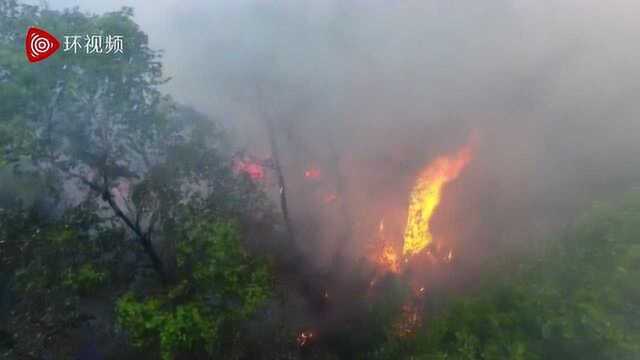 航拍大兴安岭林区大火:已投入2000多兵力,一前线指挥员殉职