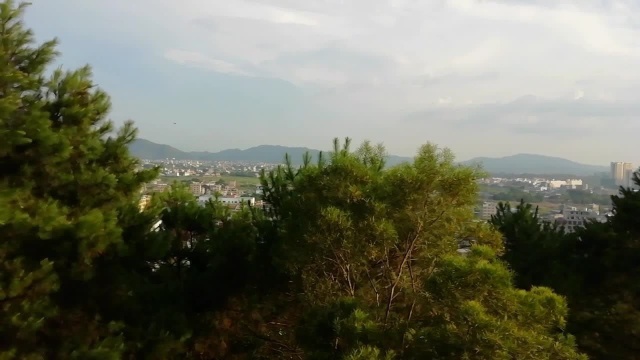 广西灵山双鹤公园,观光阁,望尽灵山美景