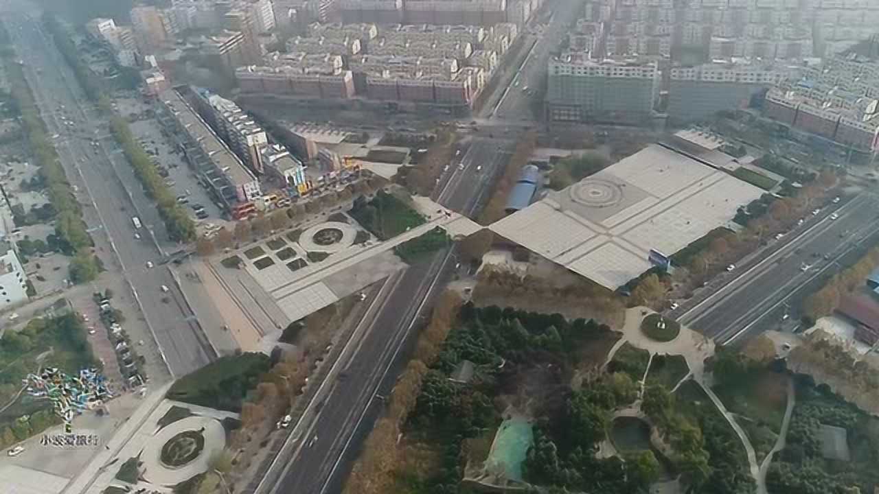 高清航拍,河南周口市太康县人民广场,展现家乡的美_高清1080P在线观看平台_腾讯视频