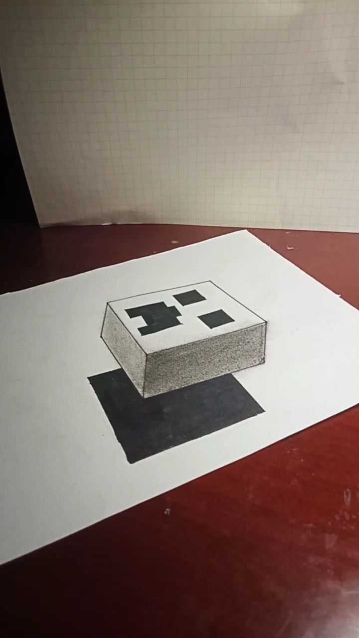 立体画我的世界苦力怕教程来了赌一包辣条30秒你就能学会