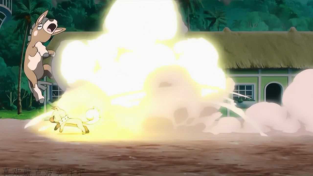 岩狗狗被泥驴仔属性克制,小智当机立断,直接一发z招式结束比赛