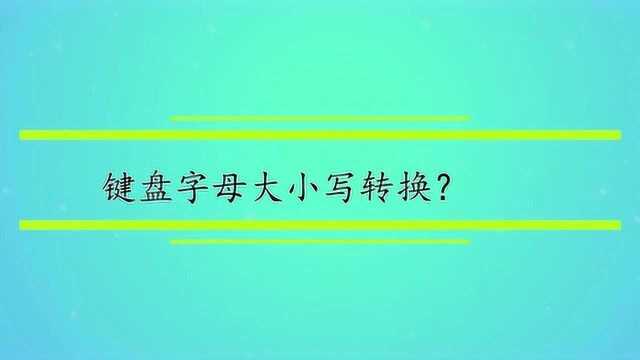 键盘字母大小写转换?