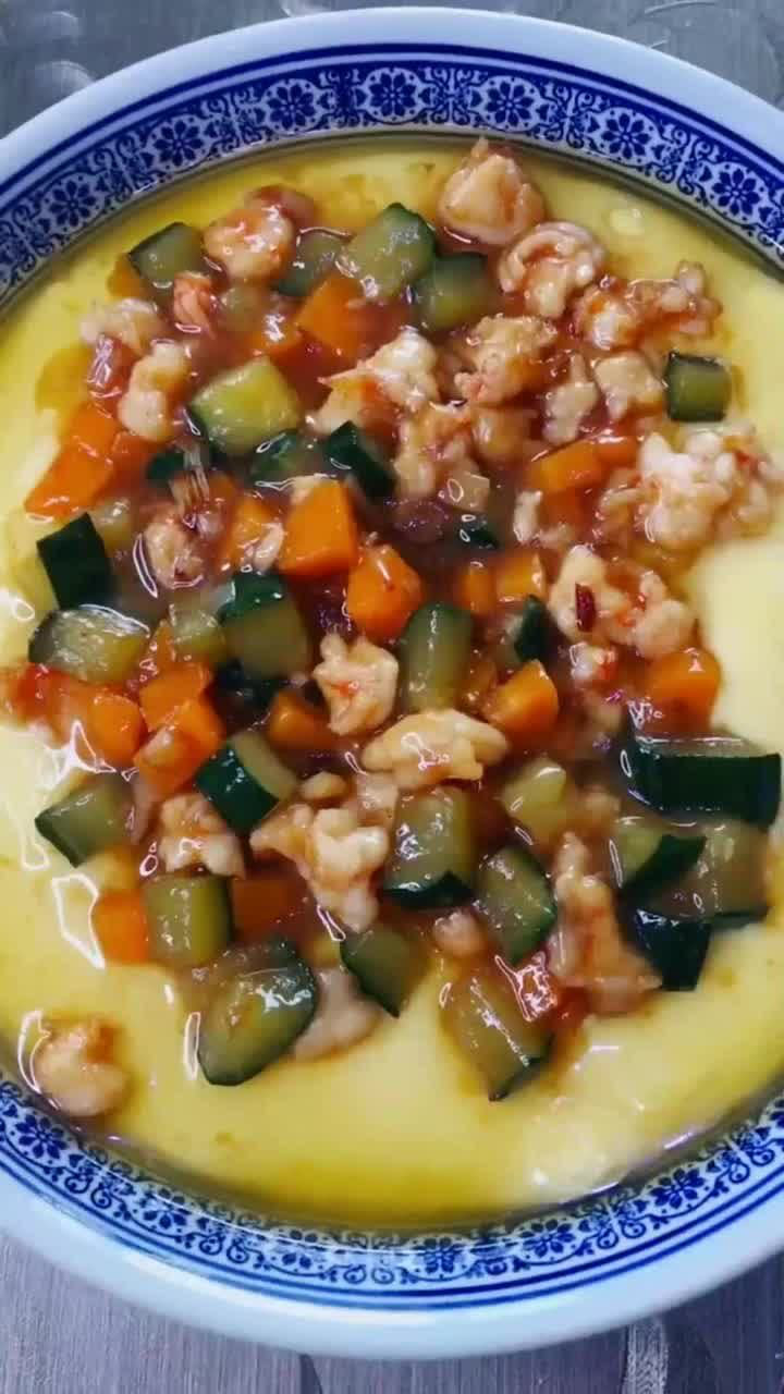 三鲜蒸水蛋做法,嫩滑可口味道鲜,你学会了吗?