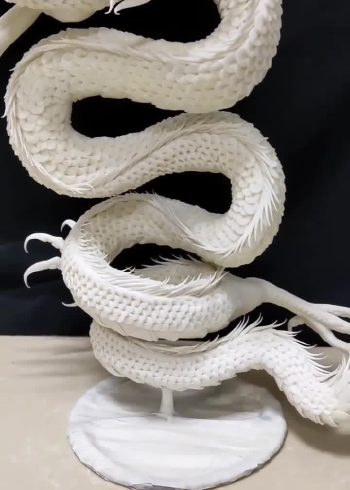 面塑龙的制作过程虽然是用面做的却丝毫不减霸气
