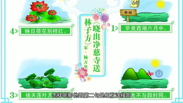 《晓出净慈寺送林子方》图像法快速记忆小学必背古诗