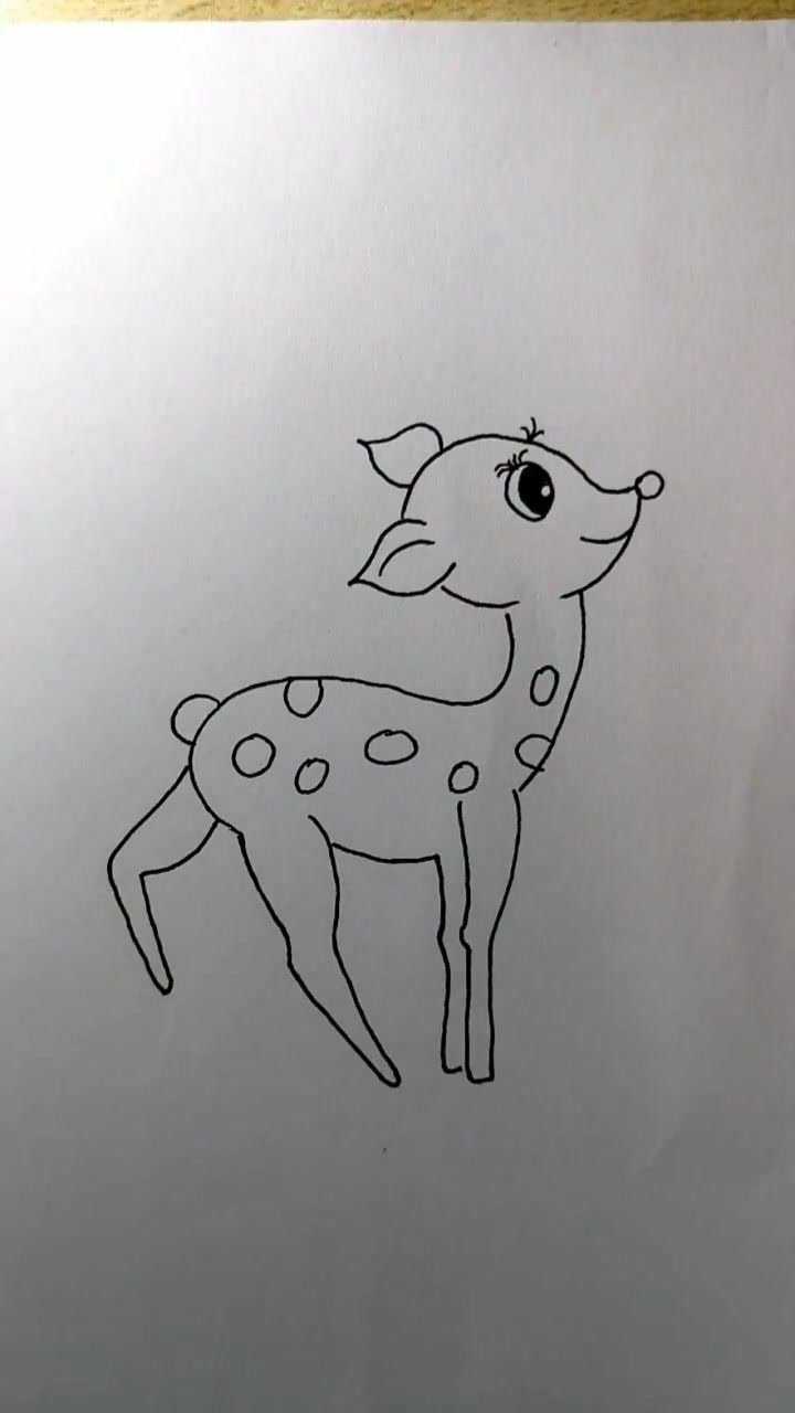 教大家画一只可爱的梅花鹿,学会之后你就是绘画大师