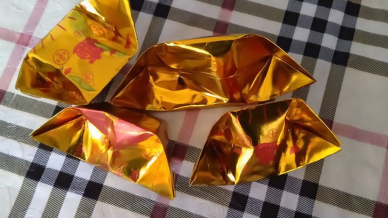 农村过节经常用的金元宝折法手把手教你简单又漂亮