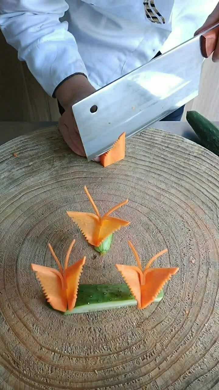 用胡萝卜做蝴蝶最简单图片