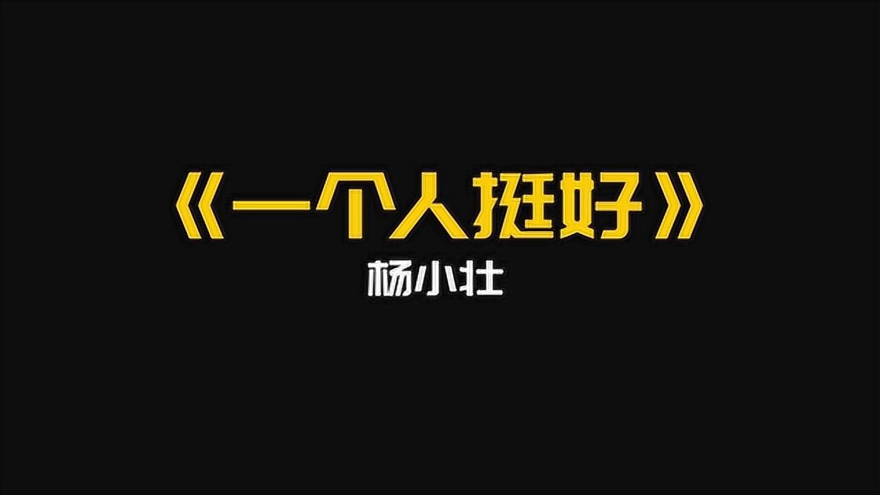 《一个人挺好》-杨小壮