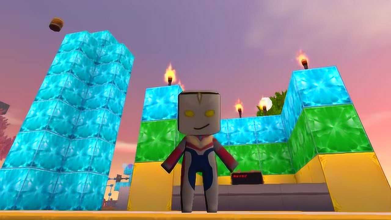 迷你世界戴拿奥特曼07戴拿奥特曼制作专门整蛊熊孩子的陷阱1