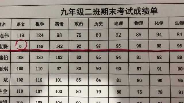 我们班里最低调的学霸,语文交白卷还考第二名,第一名情何以堪?