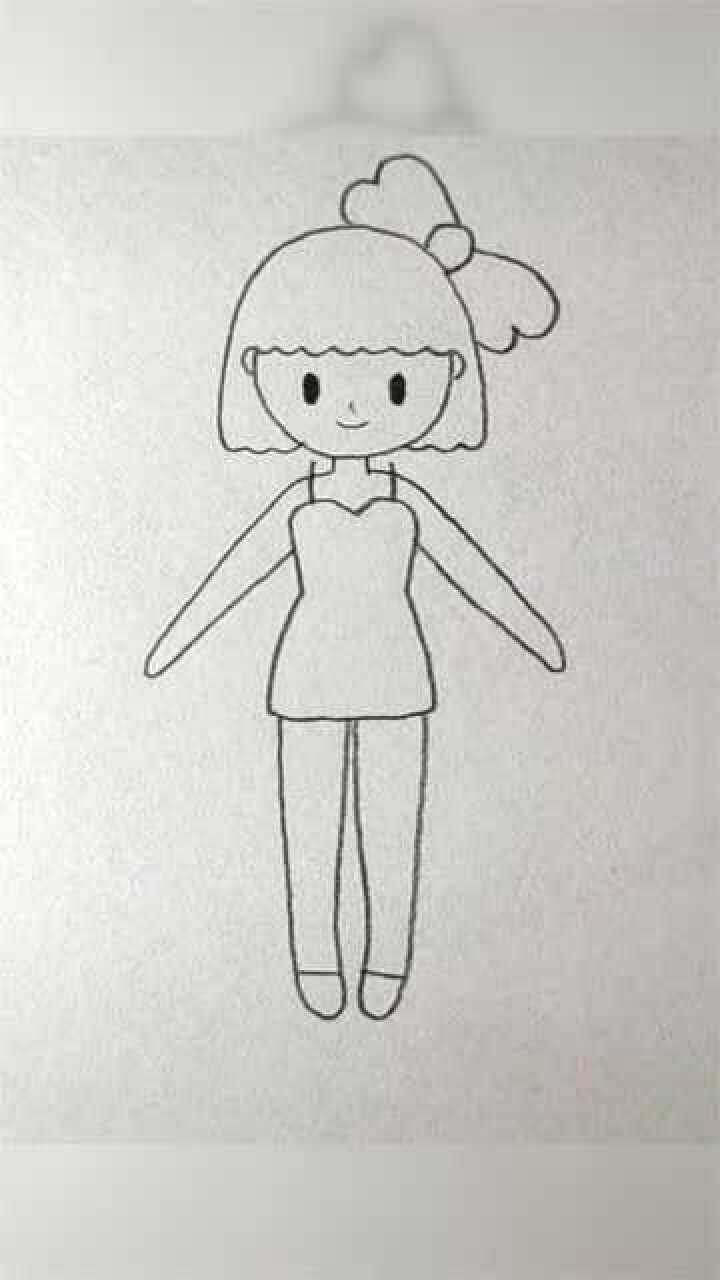 教你这样画小女孩,简单又好看,赶紧学会教给孩子吧