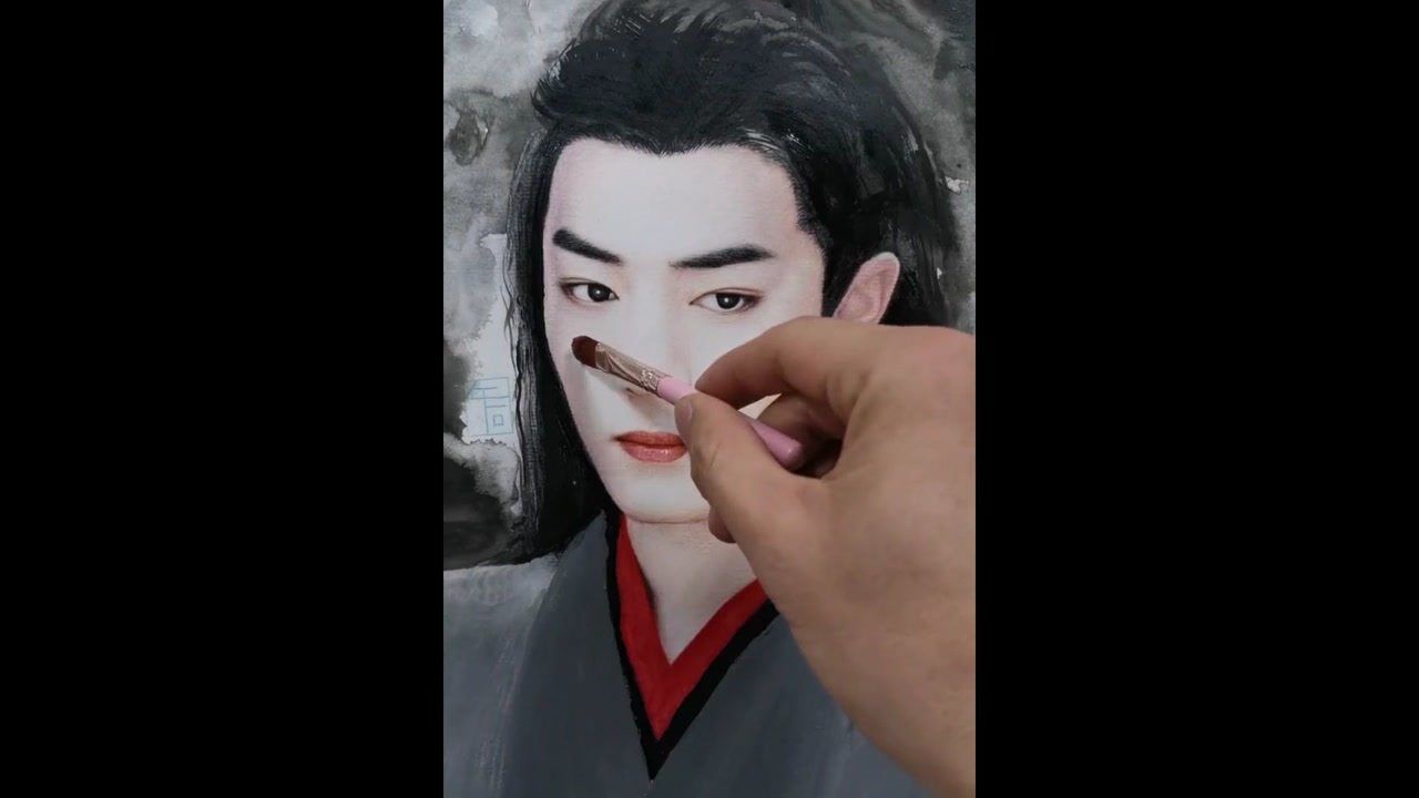 油画手绘陈情令肖战魏无羡,再也无法看见你