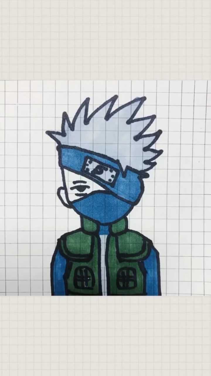 是不是你们记忆中的卡卡西?超帅卡卡西简笔画来啦!