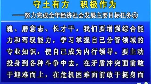 努力完成全年经济社会发展主要目标任务④