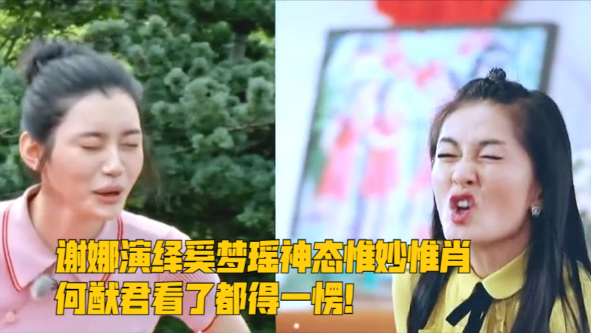 谢娜模仿明星有多像?演绎奚梦瑶神态惟妙惟肖,何猷君看了都得一愣!