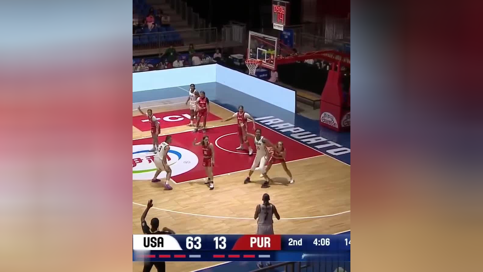 2024女篮fibau17世界杯小组赛,美国队121-36波多黎各队