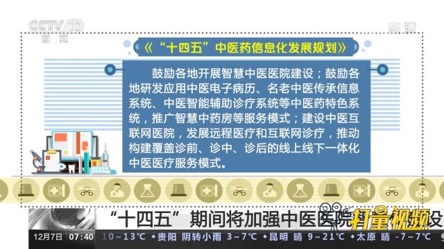 “十四五”期间我国将加强中医医院智慧化建设