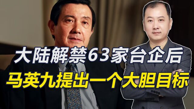 大陆解禁63家台企后,马英九提出更大胆诉求,两岸关系回到10年前