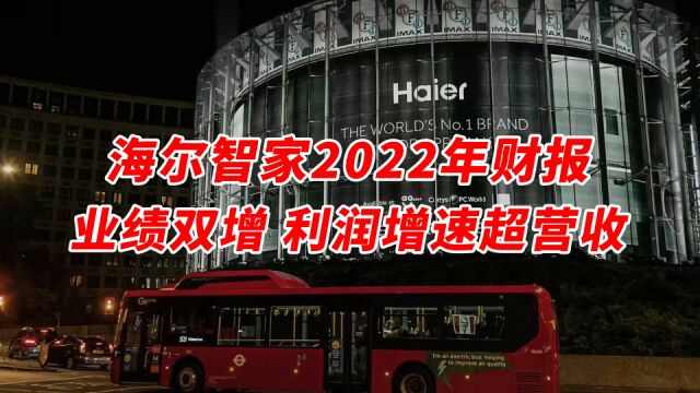 海尔智家2022年财报:业绩双增,利润增速超营收