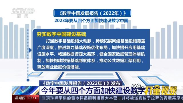 2023年要从夯实数字中国建设基础等四个方面加快建设数字中国