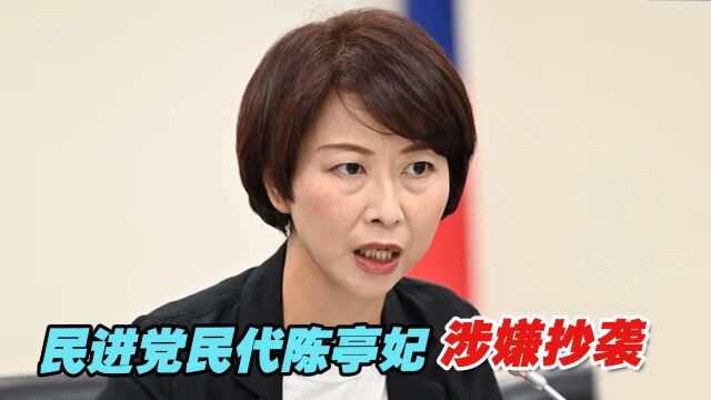 民进党论文抄袭案没完没了,民代陈亭妃又栽了