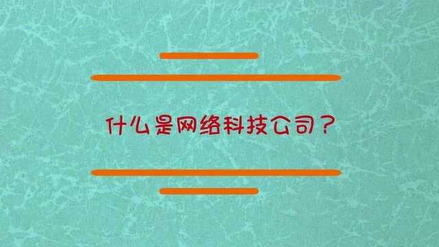 什么是网络科技公司?是干嘛的?