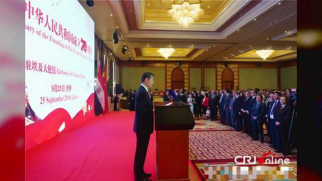 中国驻埃及大使馆举办国庆70周年招待会