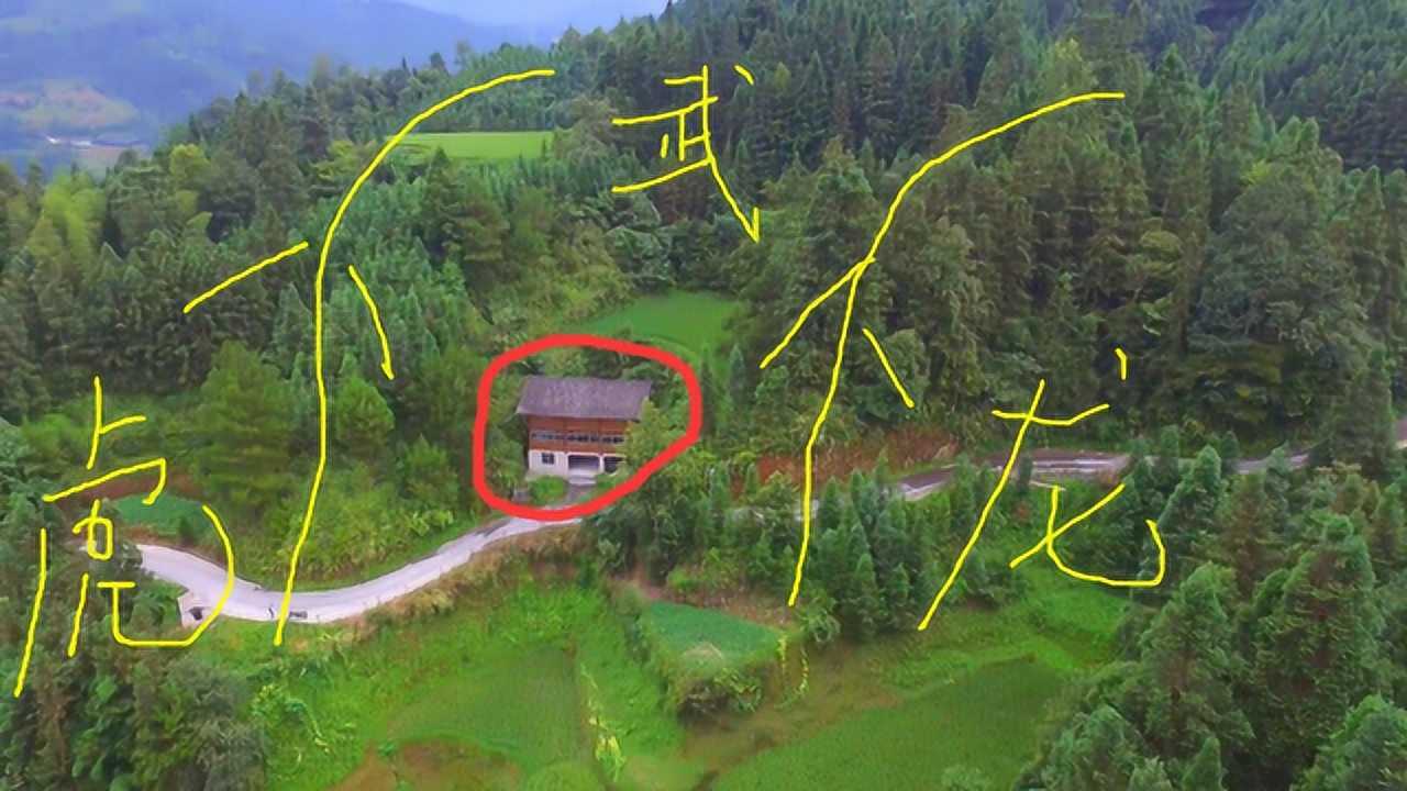 左青龙,右白虎,前朱雀,后玄武,这户人家的风水你觉得如何呢?