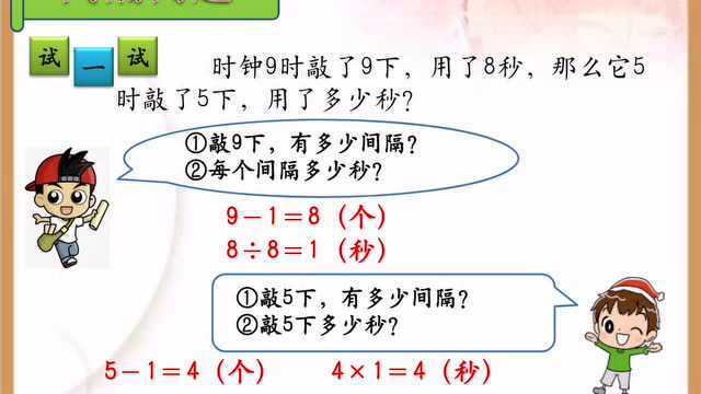 奥数间隔问题第二讲:敲钟问题