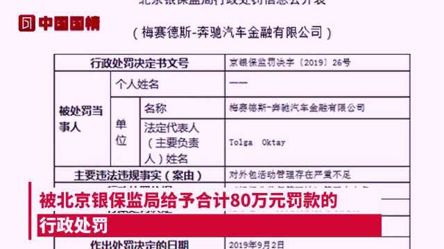 奔驰女车主维权余波:外包公司收金融服务费,奔驰金融被罚80万