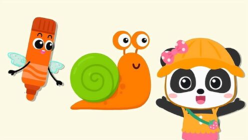 宝宝巴士神奇简笔画 第2季 蜗牛,放假在家陪宝宝看视频学画画吧_高清