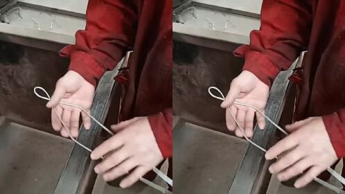 双股八号铁丝的绑法