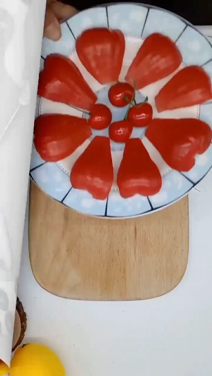 莲雾实用切法,不浪费任何地方,摆盘还漂亮