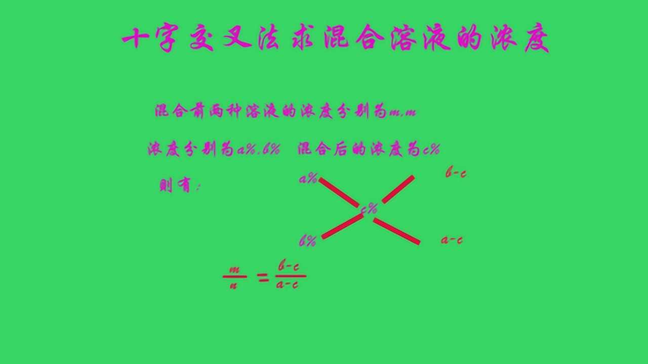 浓度问题十字交叉法图片