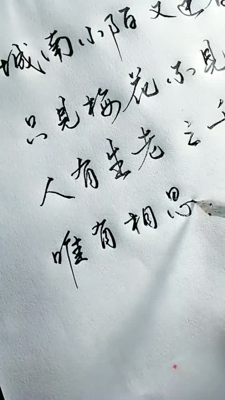 手写书法人有生老三千疾唯有相思不可医爱情古文情感