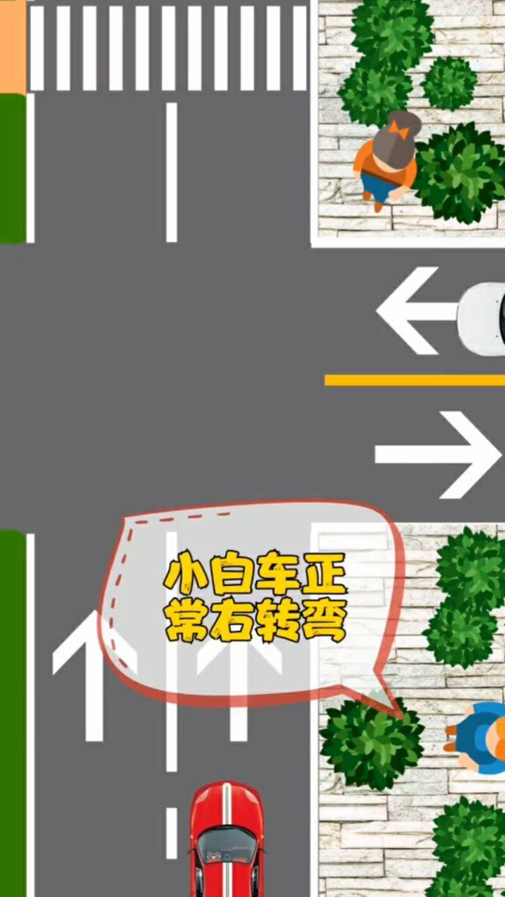 小白车正常右转弯与直行车辆,发生碰撞是谁的责任?