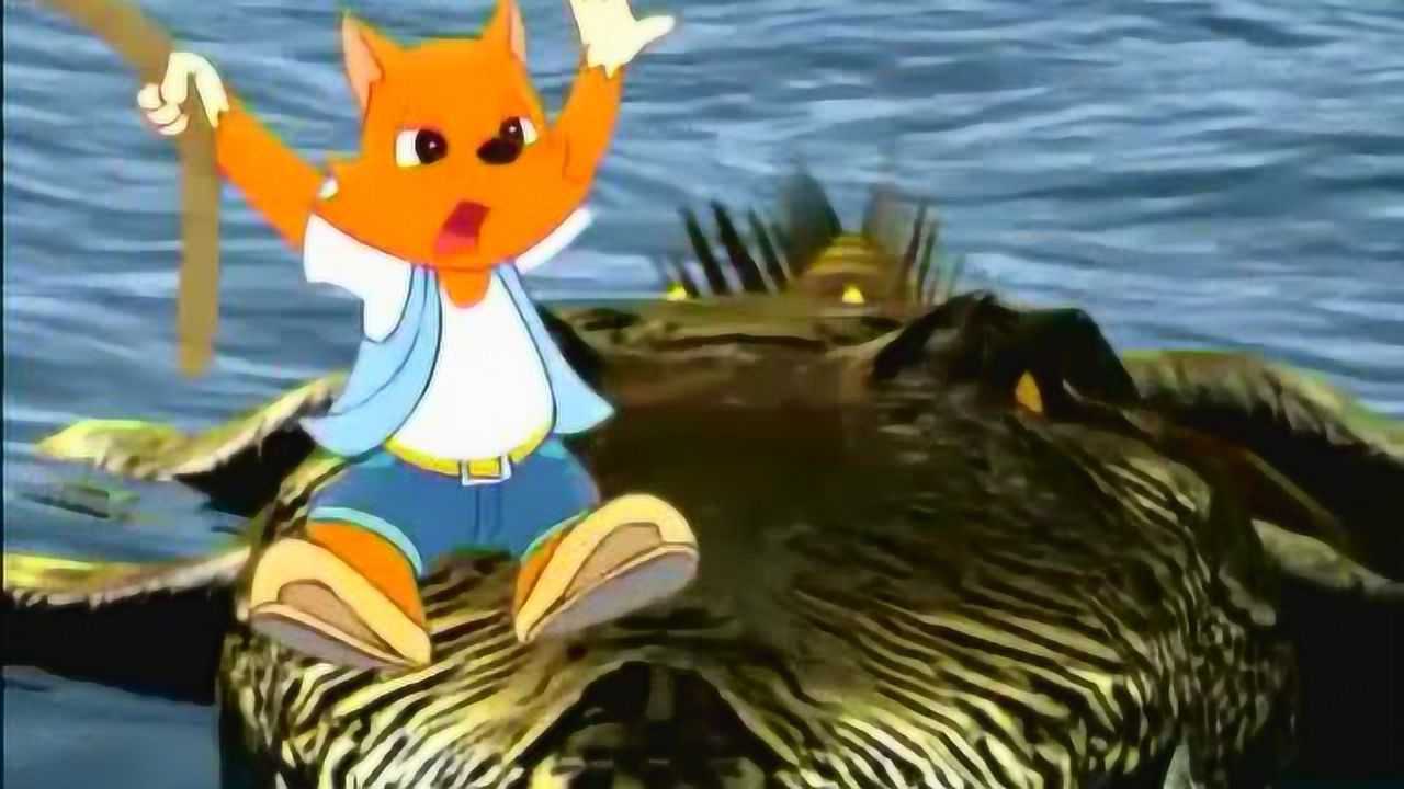 恐龙时代:蓝猫和同伴被凶猛的鳄鱼追杀