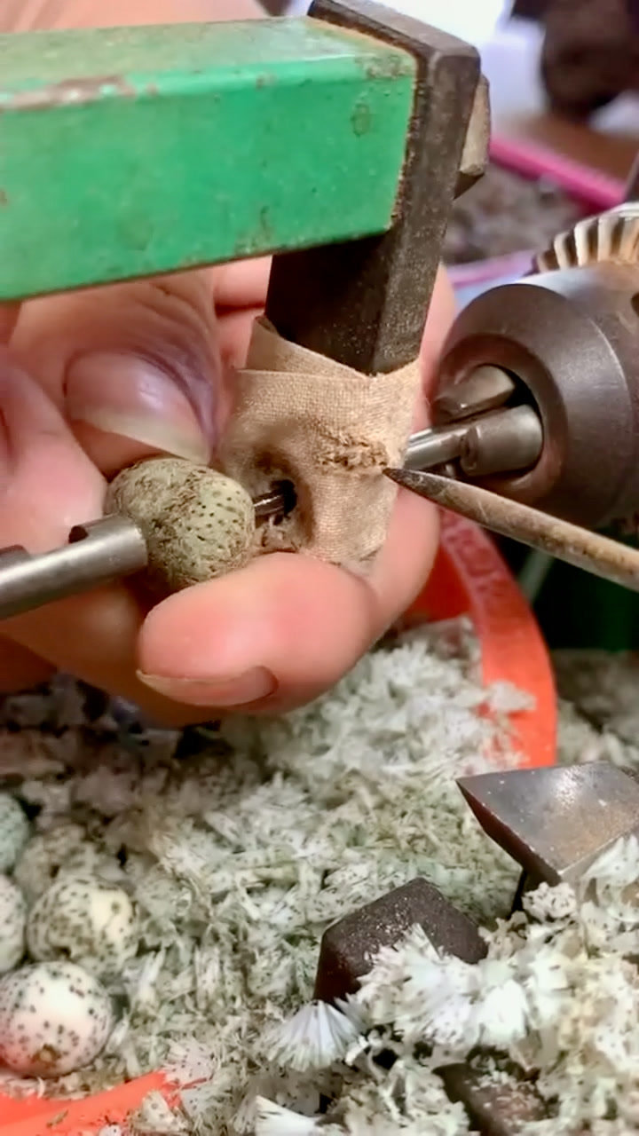 机器打磨星月菩提,市面上见到的菩提,就是这样做出来的!