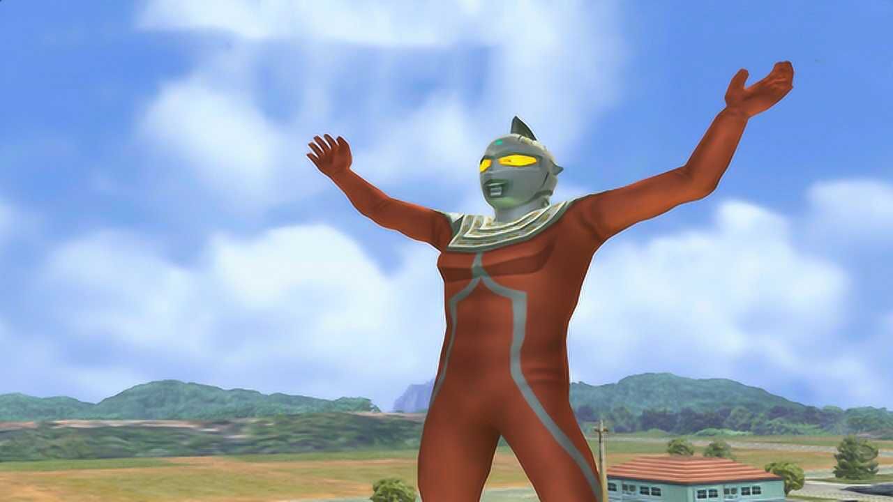 奥特曼格斗大作战:玩偶妄想赛文用足球飞踢把金古桥踢倒