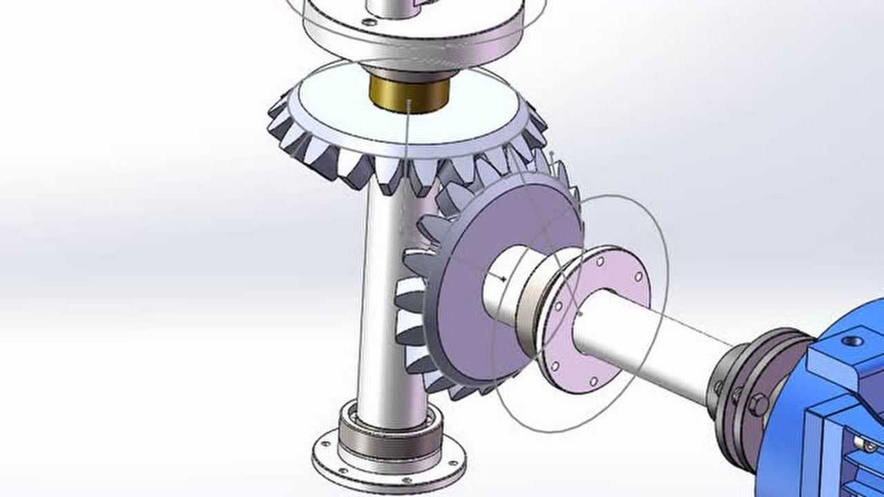 锥齿轮配合旋转_腾讯视频