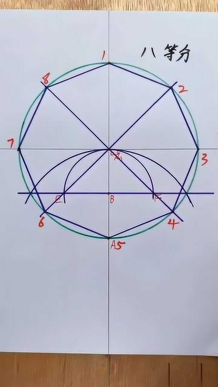 木工铆工焊工都能用到的异形画法圆内八边形教程