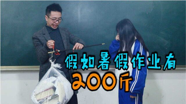 假如暑假作业有200斤!