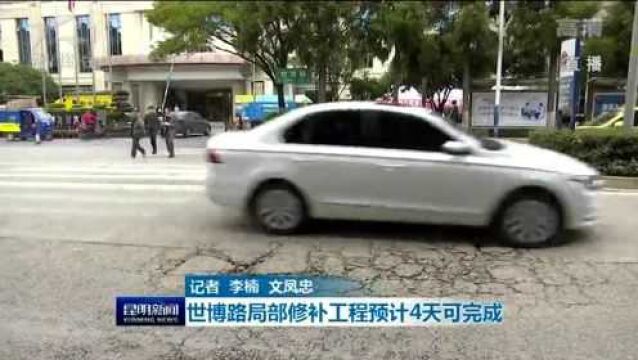 聚焦62条道路整治提升 世博路局部修补工程预计4天可完成